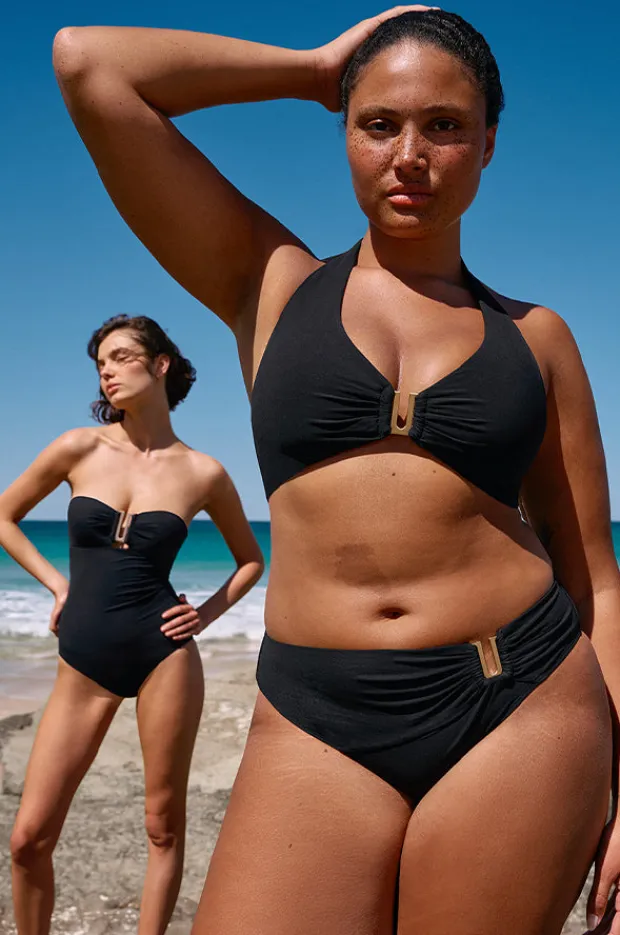 Bikini Tops|Jets et D/DD Cup Halter Black