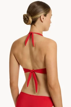 Bikini Tops|Jets et D/DD Twist Front Bra Rosso