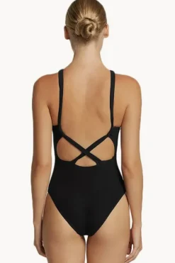 One Pieces|Jets et High Neck One Piece Black