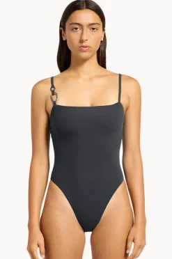 One Pieces|Jets et Lien Minimal Tank One Piece Charcoal