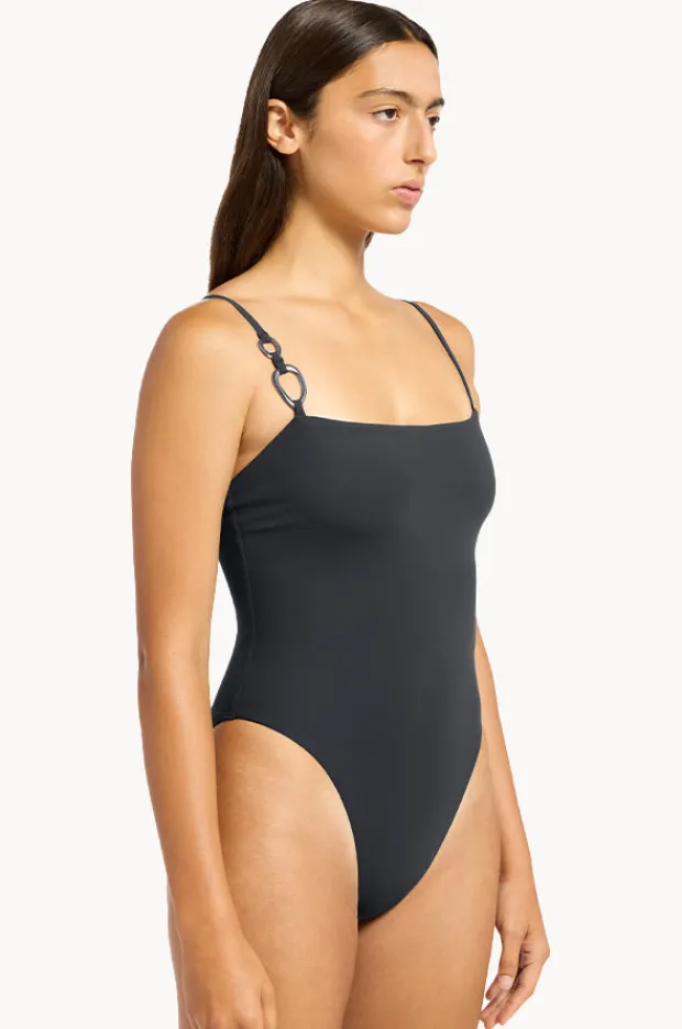 One Pieces|Jets et Lien Minimal Tank One Piece Charcoal