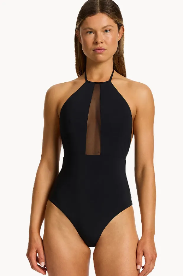 One Pieces|Jets et Lure High Neck One Piece BLACK