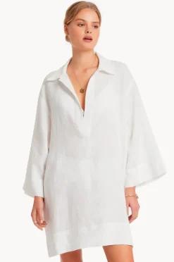 Overswim|Jets et Pull Over Kaftan White