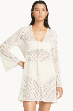 Overswim|Jets et Stretch Lace Kaftan Cream