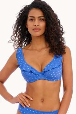 Bikini Tops|Freya Jewel Cove E Cup Frill Plunge Bra Azure