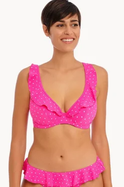 Bikini Tops|Freya Jewel Cove G Cup Frill Plunge Bra Raspberry
