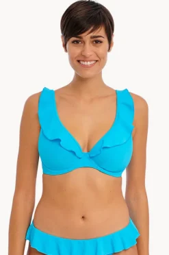 Bikini Tops|Freya Jewel Cove G Cup Frill Plunge Bra Turquoise