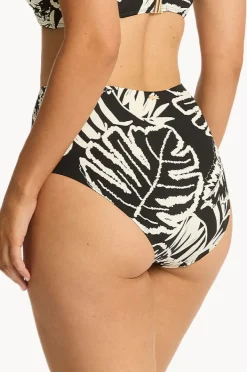 Bottoms|Sea Level Jungle Book Gathered High Waist Pant Black