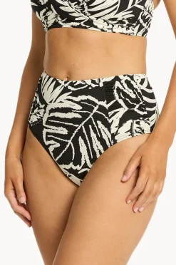 Bottoms|Sea Level Jungle Book Gathered High Waist Pant Black