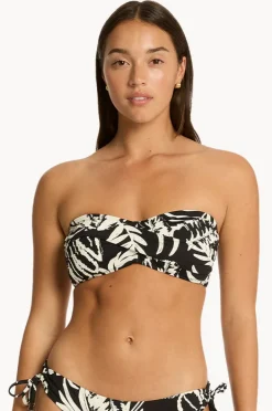 Bikini Tops|Sea Level Jungle Book Twist Bandeau Black