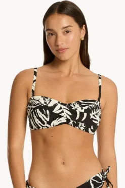 Bikini Tops|Sea Level Jungle Book Twist Bandeau Black