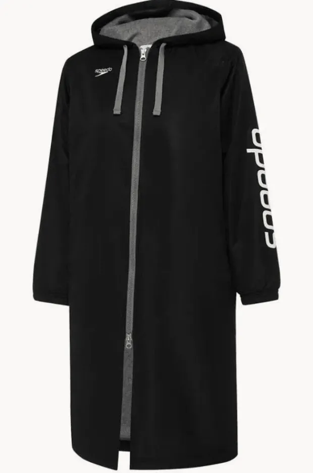 Towel Robes & Ponchos|Towel Robes & Ponchos|Speedo Junior Unisex Logo Deck Coat Black