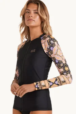 Rashies & Sunsuits|Billabong Just For You Pipa Long Sleeve Suntop Black