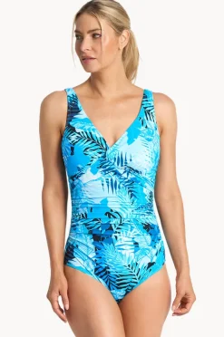 One Pieces|Jantzen Keanu Dd/e Cup Ruched Twist Front One Piece Sky