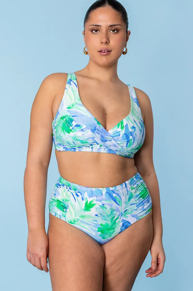 Bottoms|Sea Level Key Largo Gathered High Waist Pant Blue