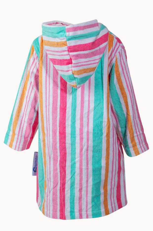 Towel Robes & Ponchos|Back Beach Co Kids Hawaiian Stripe Hooded Towel Robe 5-7Y Blue/natural