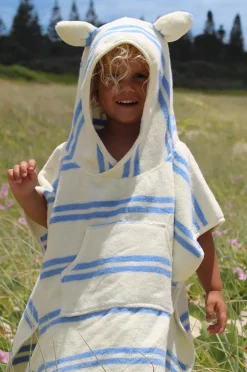 Towel Robes & Ponchos|Towel Robes & Ponchos|Sunny Life Kids Sammy The Seagull Hooded Towel Blue/White