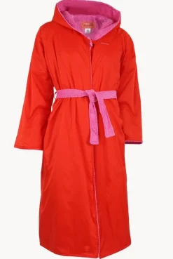 Towel Robes & Ponchos|Towel Robes & Ponchos|Rappco Kids Waterproof Hooded Towelling Robe 3-9Y Orange/pink