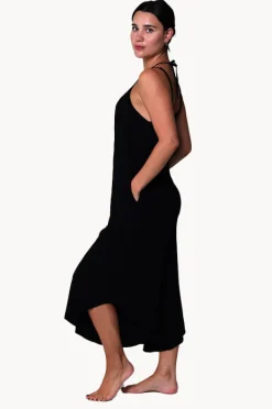 Playsuits|J.valdi Kira Slub Flowy Jumpsuit Black