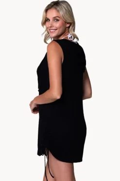 Overswim|J.valdi Kira Slub Sleeveless Zip Hoodie BLACK