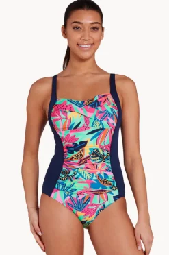 One Pieces|Zoggs Kuringai Ruched Front One Piece Navy/multi