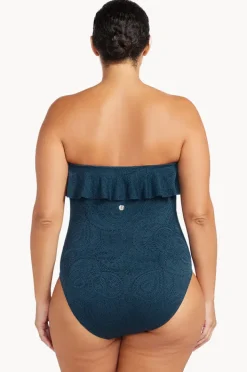 One Pieces|Artesands La Traviata Vermeer Frill Bandeau One Piece Navy