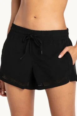 Boardshorts|Sunseeker Laser Cut Boardshort BLACK