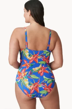 One Pieces|Prima Donna Latakia G Cup Ruched One Piece Blue/Multi