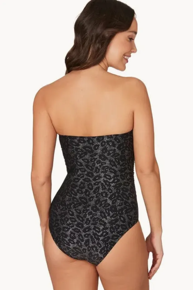 One Pieces|Nip Tuck Leopard Foil Colette One Piece BLACK