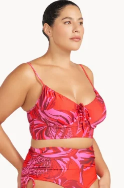 Bikini Tops|Artesands Les Fauves Degas D/DD Cup Midriff Bra Red