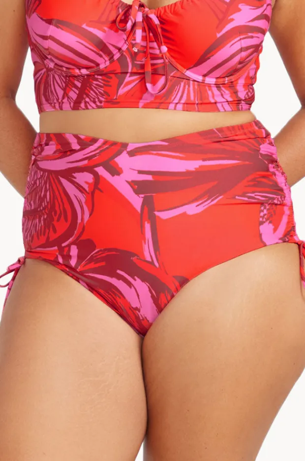 Bottoms|Artesands Les Fauves Degas Tie Hi Waist Pant Red