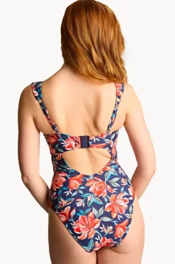 One Pieces|Panache Liliflora E Cup Monica Balconette One Piece Navy/red