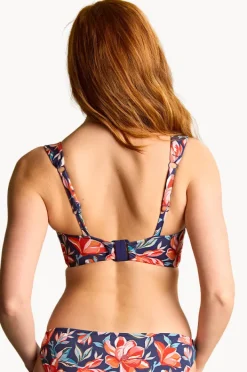 Bikini Tops|Panache Liliflora G Cup Bette Balconette Bra Navy/red