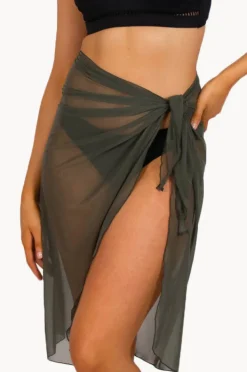 Sarongs|Baku Long Mesh Pareo Olive