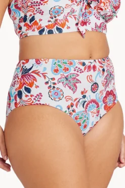 Bottoms|Artesands Loquacious Mondrian Reversible High Waist Pant White