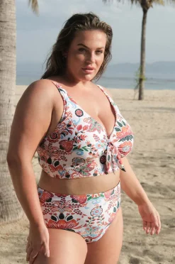 Bottoms|Artesands Loquacious Mondrian Reversible High Waist Pant White