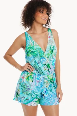 One Pieces|Togs Swimwear Lucca Romper One Piece Aqua