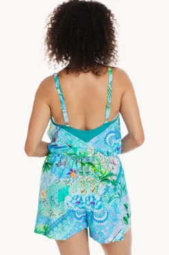 One Pieces|Togs Swimwear Lucca Romper One Piece Aqua