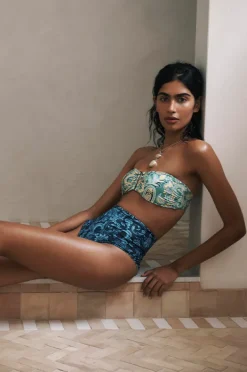 Bikini Tops|Monte u0026 Lou Lulu Bilgola Bandeau Olive