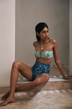 Bottoms|Monte u0026 Lou Lulu Reversible High Waist Pant Indigo/olive