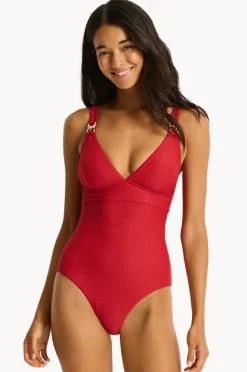 One Pieces|Sea Level Luminara Longline Tie Back One Piece