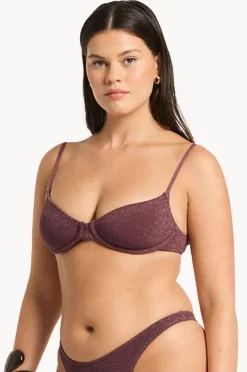 Bikini Tops|Bond-eye Lurex Gracie Balconette Amarena