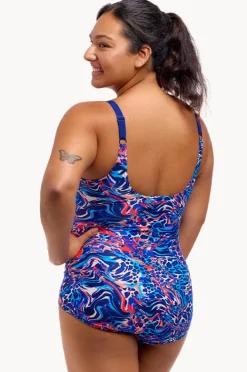 One Pieces|Funkita Mad Cat Scoop Neck One Piece Blue/orange