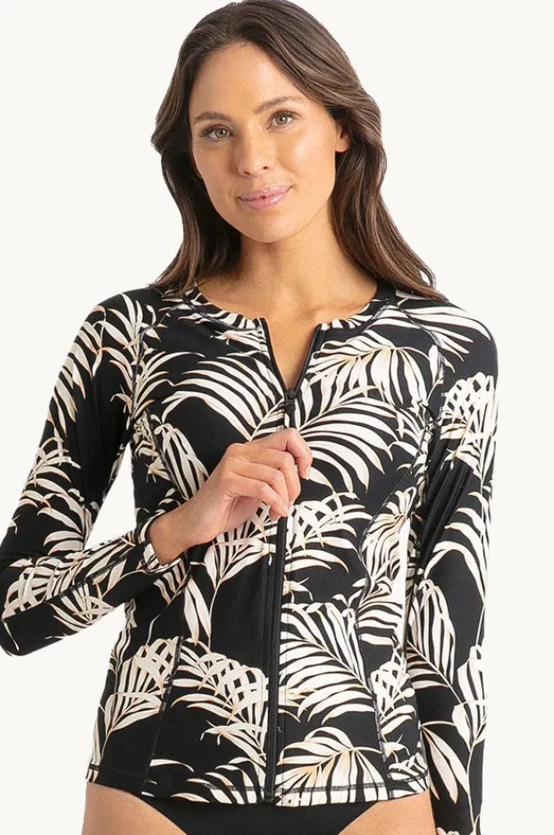 Rashies & Sunsuits|Sunseeker Mae Long Sleeve Suntop Black