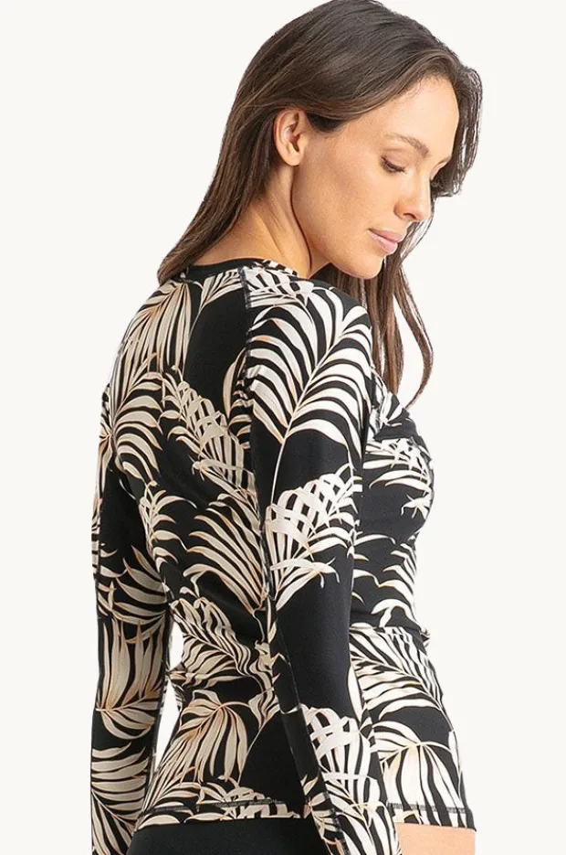 Rashies & Sunsuits|Sunseeker Mae Long Sleeve Suntop Black