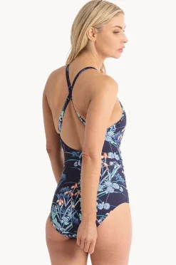 One Pieces|Jantzen Maja High Neck Cross Strap One Piece Navy