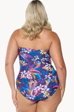 One Pieces|Capriosca Majorca Twist Bandeau One Piece Purple/multi