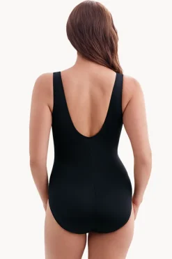 One Pieces|Longitude Majorelle Garden Piped Cross Over One Piece Black/Blue