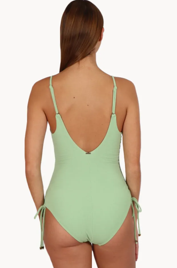 One Pieces|Baku Malibu Ruched Side One Piece Apple