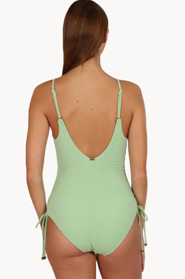 One Pieces|Baku Malibu Ruched Side One Piece Apple